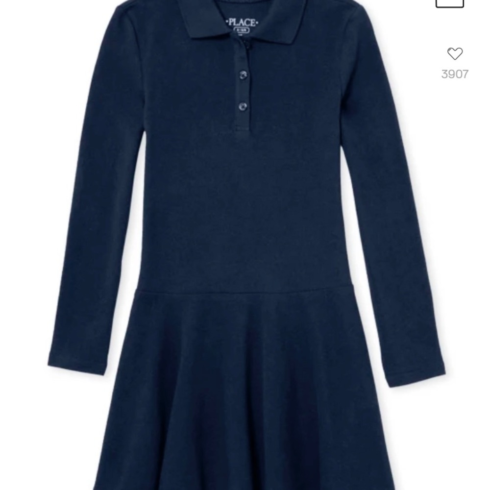 Toddler girl long sleeve uniform dress. New w/o tags. Never worn